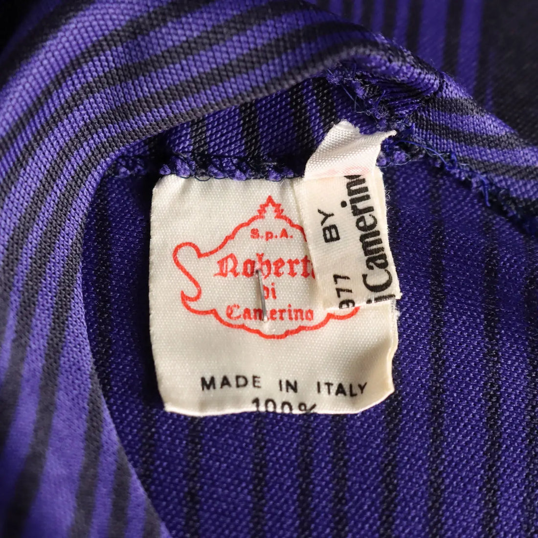 Roberta di Camerino Vintage Dress Purple Jersey UK Size 12 1970s