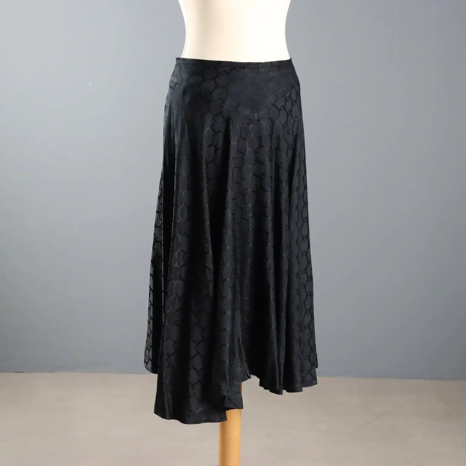 Roberta di Camerino Vintage Skirt Jacquard Silk UK Size 12 1970s