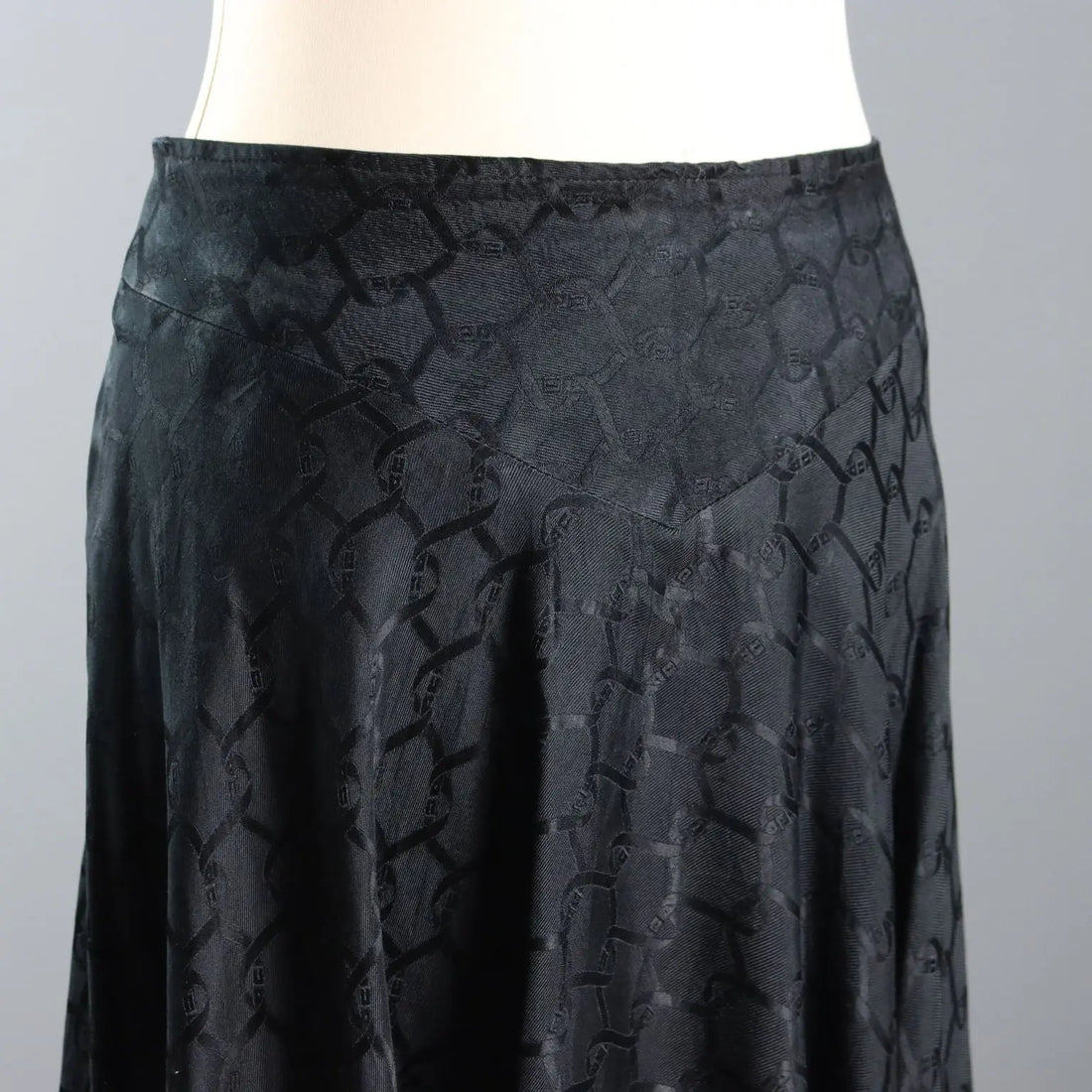 Roberta di Camerino Vintage Skirt Jacquard Silk UK Size 12 1970s