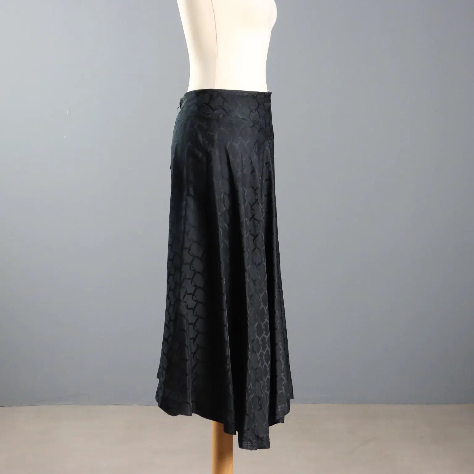 Roberta di Camerino Vintage Skirt Jacquard Silk UK Size 12 1970s