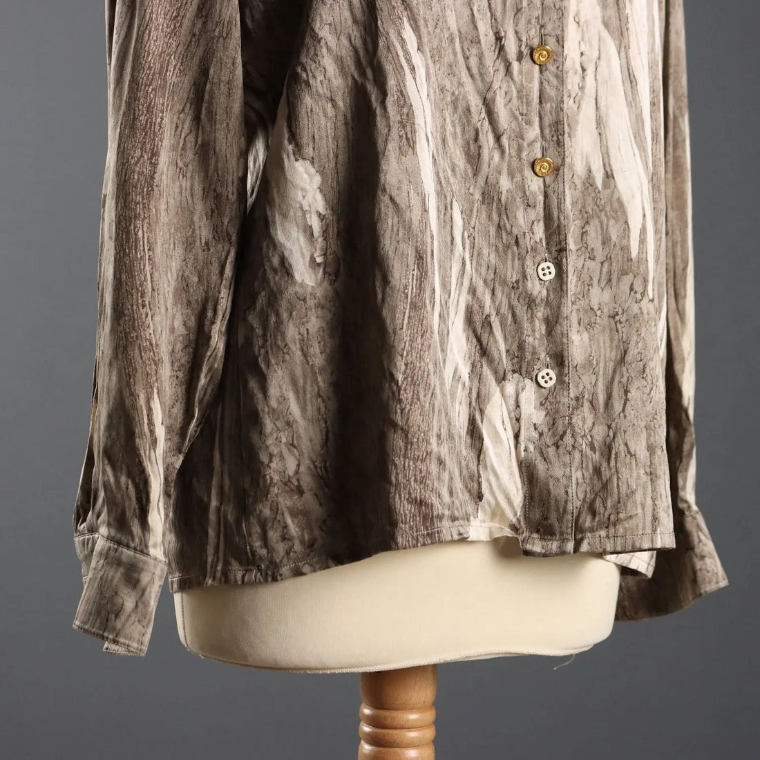 Escada Vintage Printed Shirt Silk UK Size 12 Germany 1980s