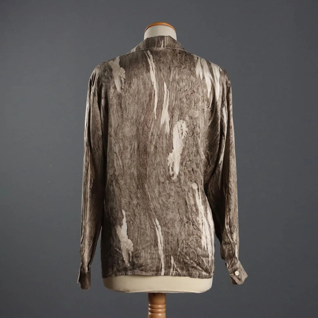 Escada Vintage Printed Shirt Silk UK Size 12 Germany 1980s