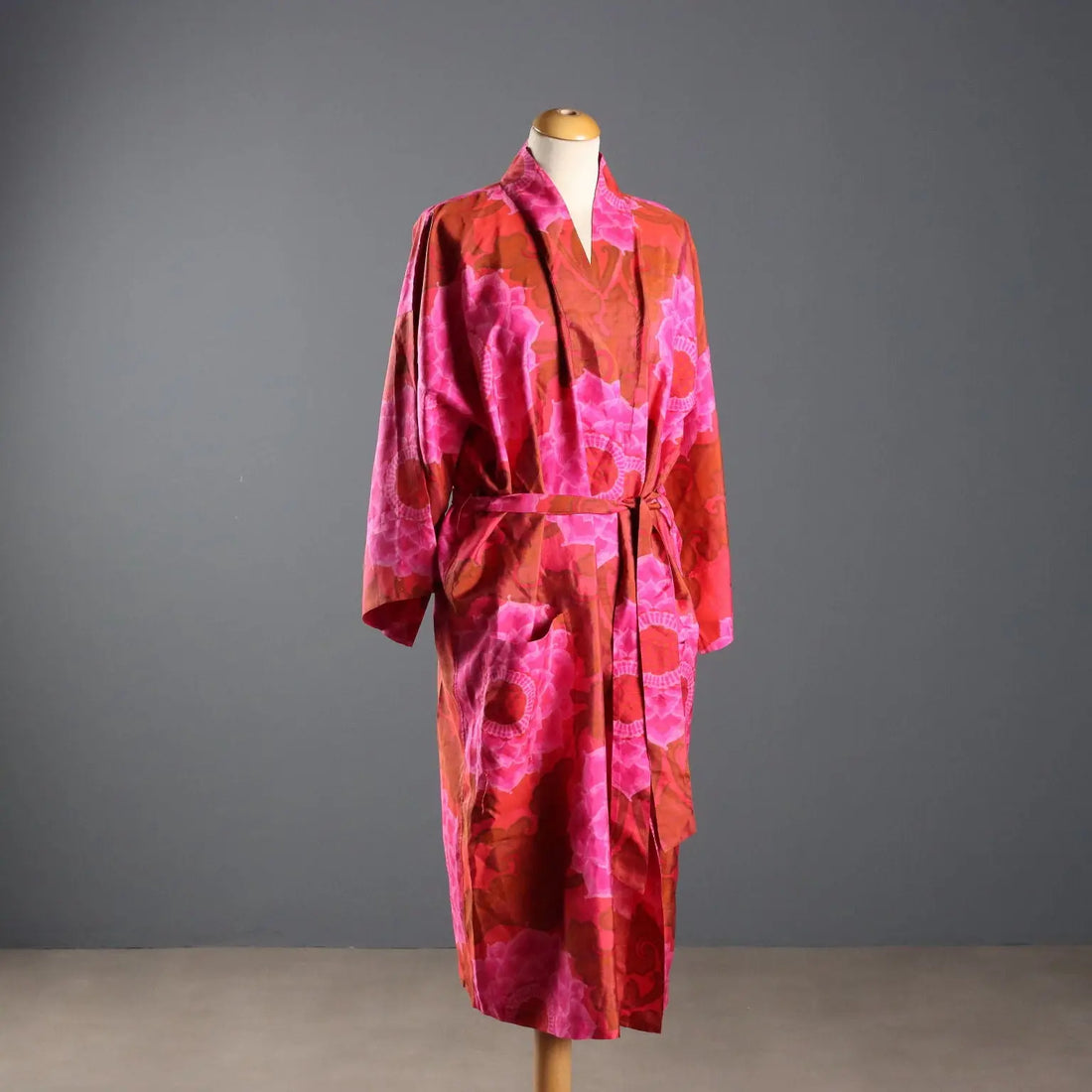 Balmain Vintage Kimono Robe Silk Unique Size France 1970s