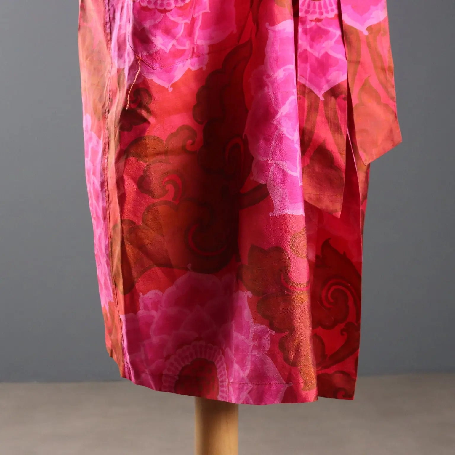 Balmain Vintage Kimono Robe Silk Unique Size France 1970s