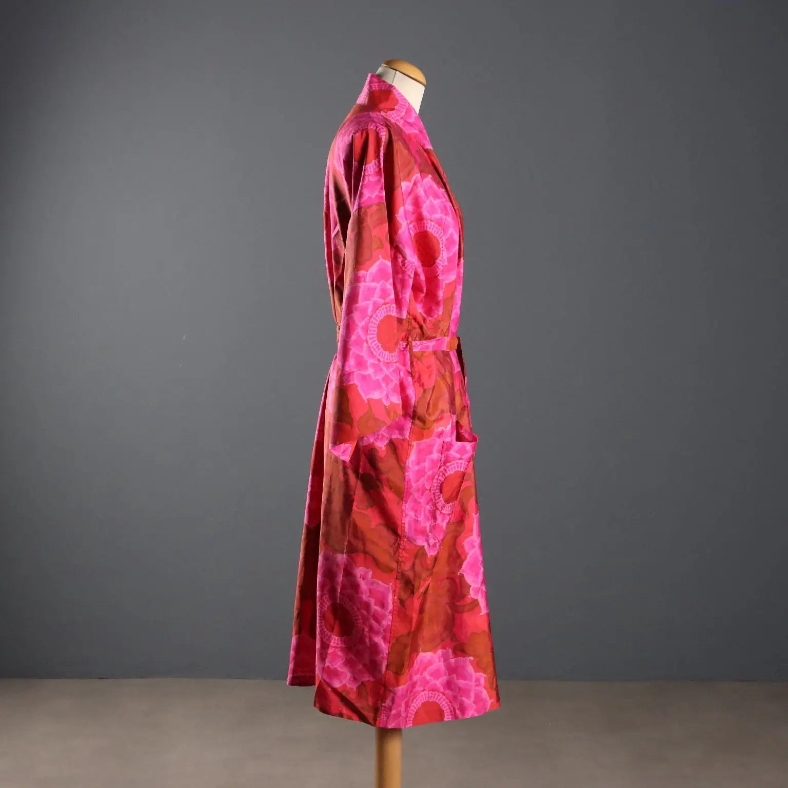 Balmain Vintage Kimono Robe Silk Unique Size France 1970s