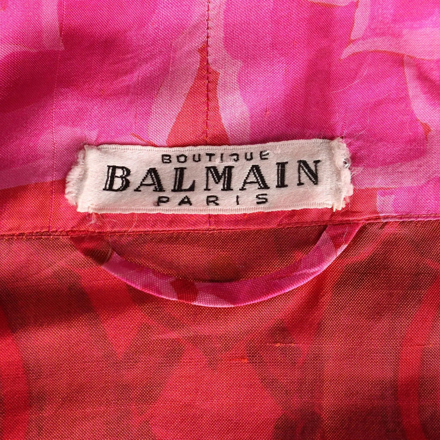 Balmain Vintage Kimono Robe Silk Unique Size France 1970s