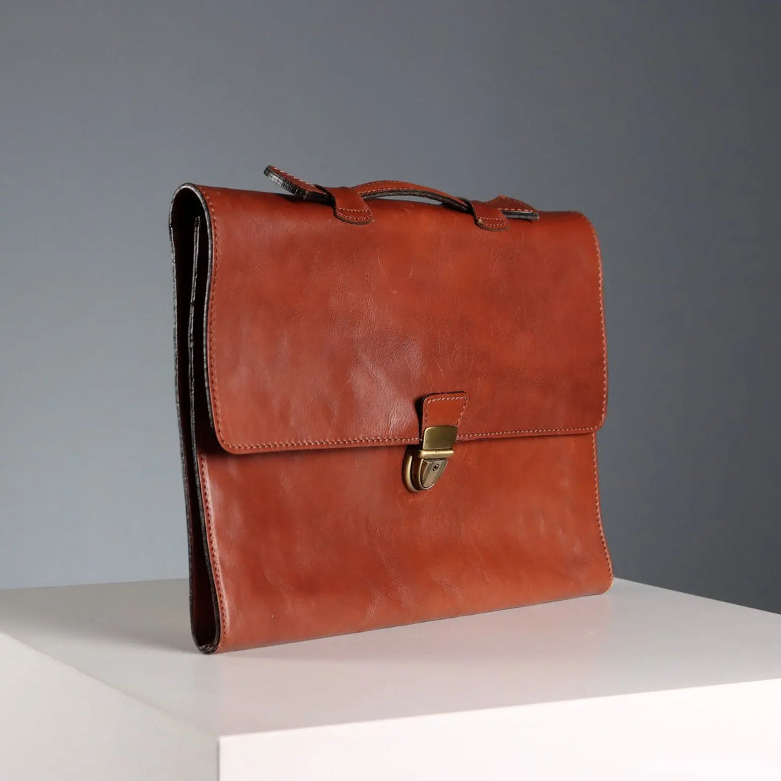 Ca.Gi. Briefcase and Document Holder Leather Italy 1990s