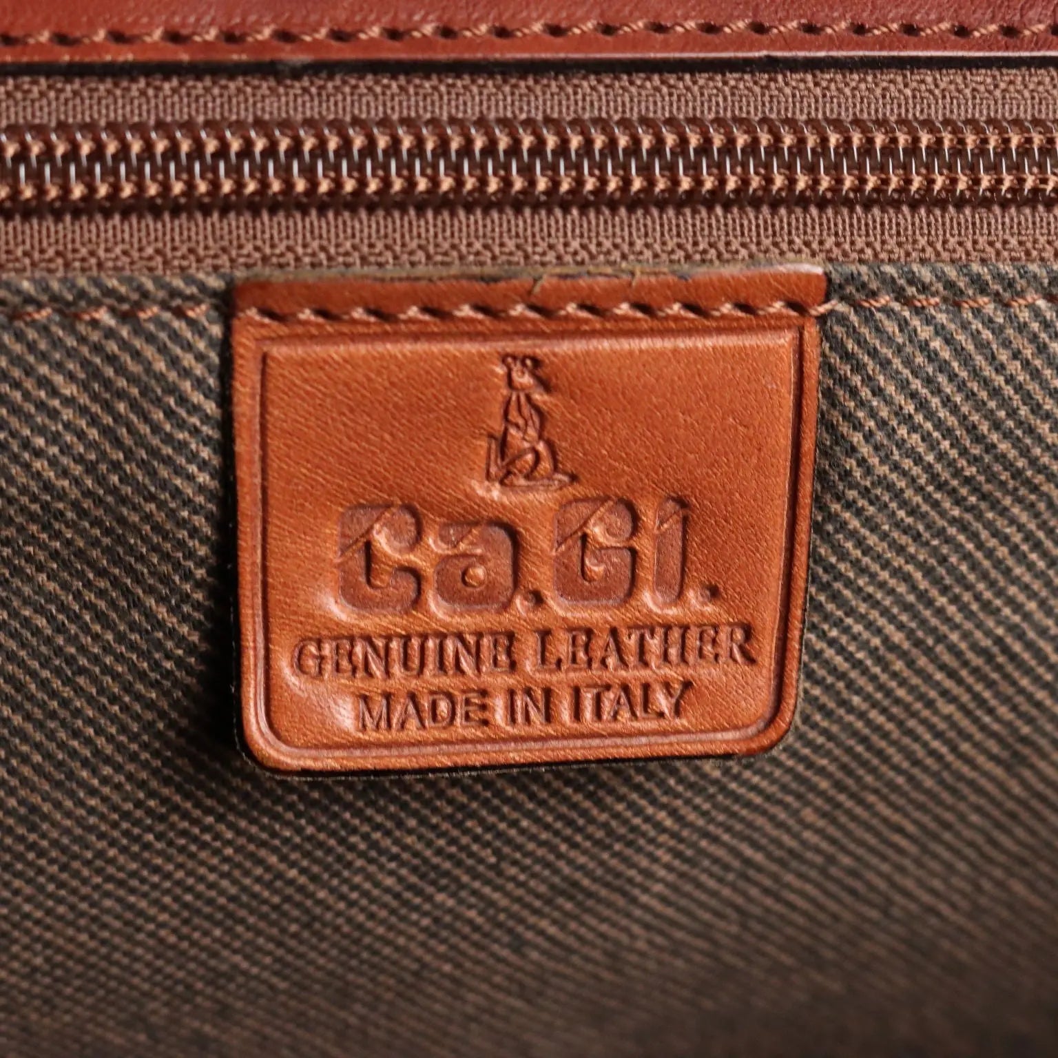 Ca.Gi. Briefcase and Document Holder Leather Italy 1990s
