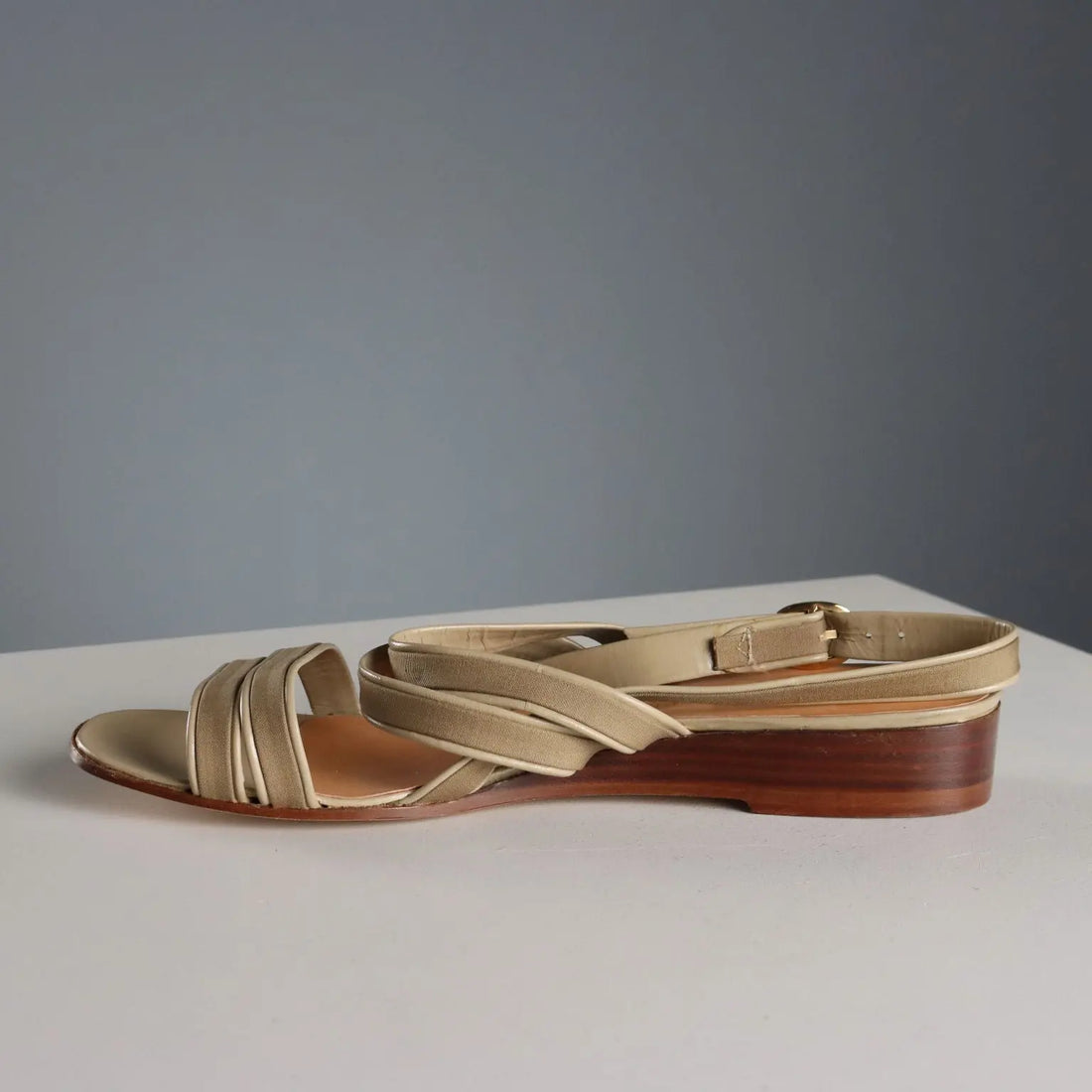Andrea Pfister Vintage Sandals Leather UK Size 6 Italy 1990s