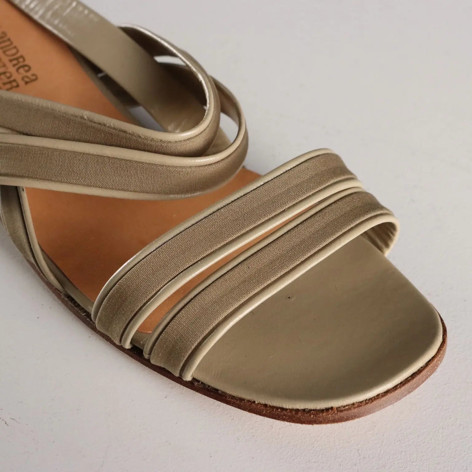 Andrea Pfister Vintage Sandals Leather UK Size 6 Italy 1990s