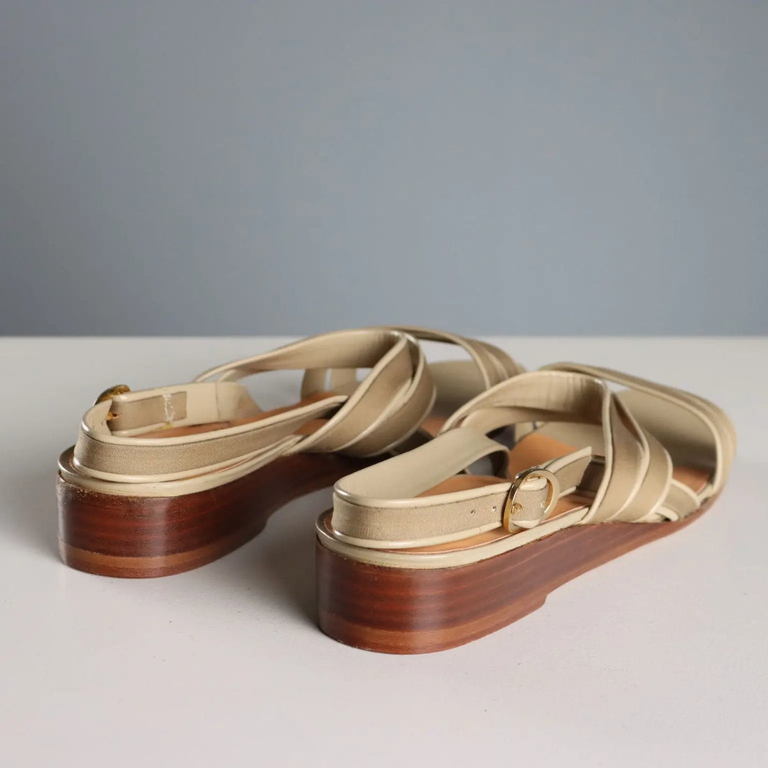 Andrea Pfister Vintage Sandals Leather UK Size 6 Italy 1990s