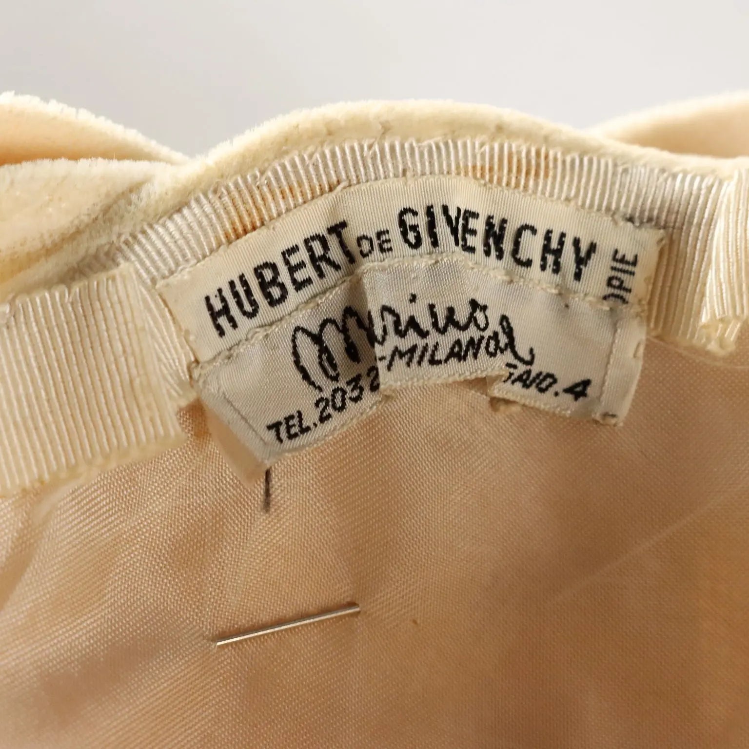 Givenchy Vintage Hat Velvet for Collectors France 1950s-1960s