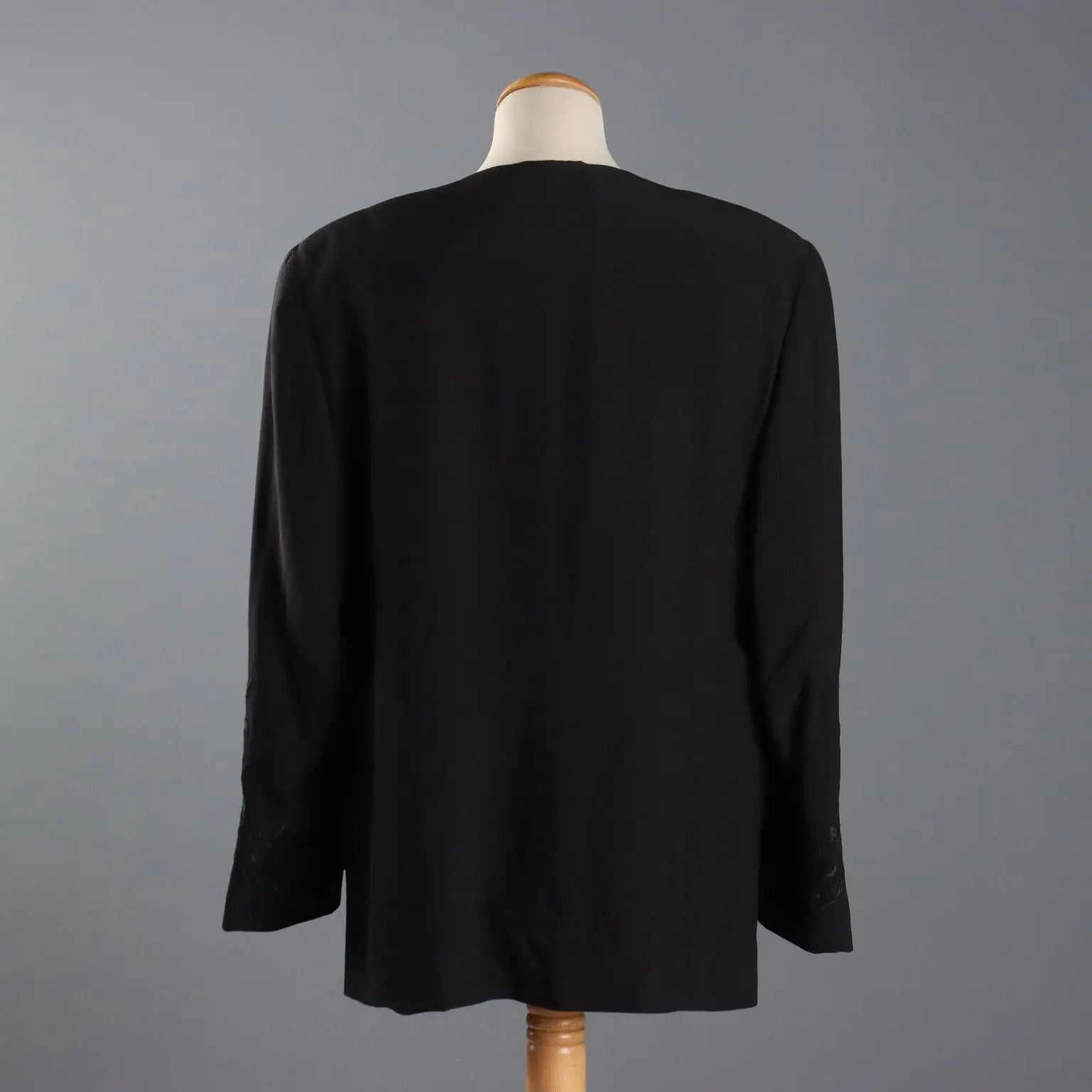 Ferré Vintage Black Jacket UK Size 16 Italy 1990s
