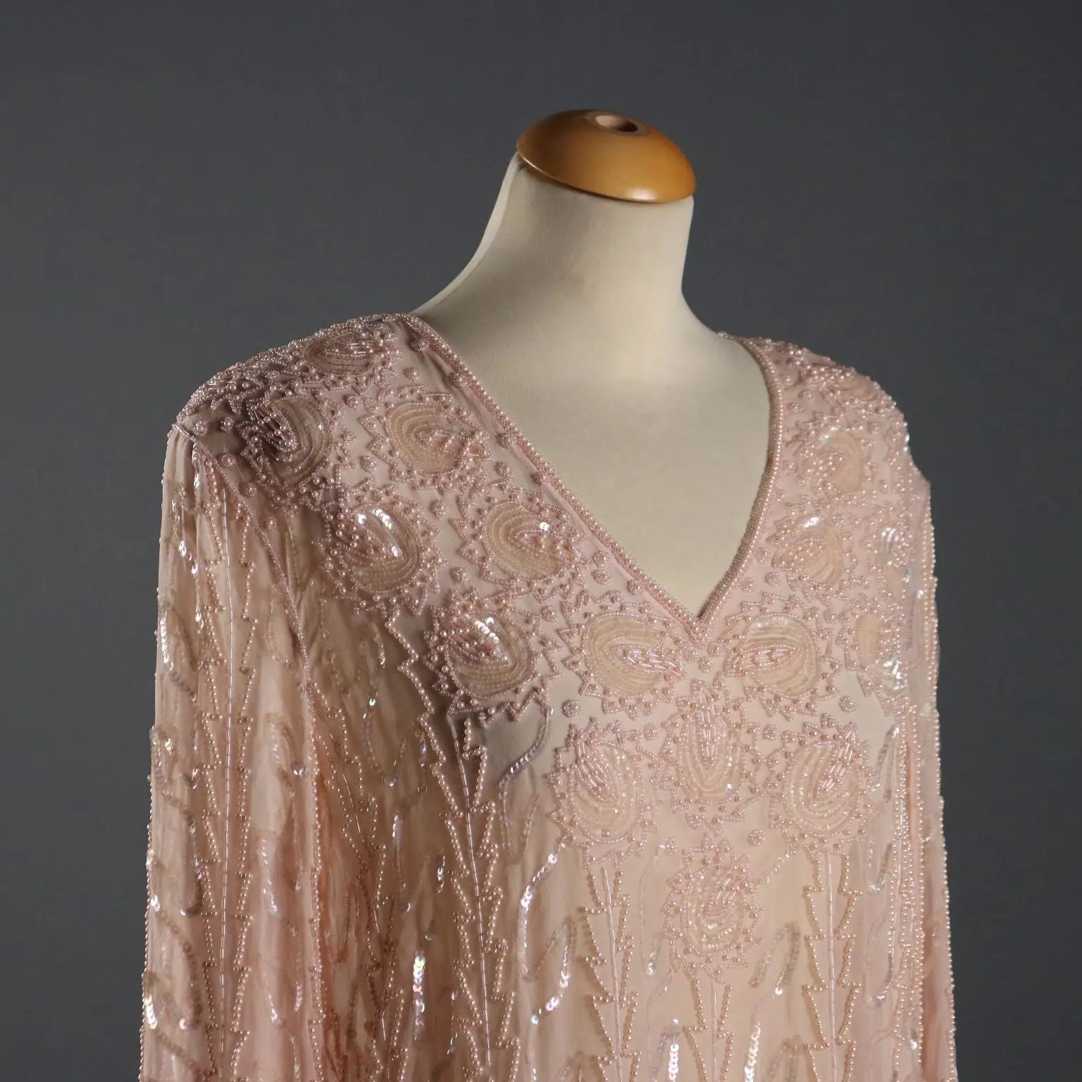 Vintage Pink Shirt Embroidered Silk UK Size 14 Italy 1980s