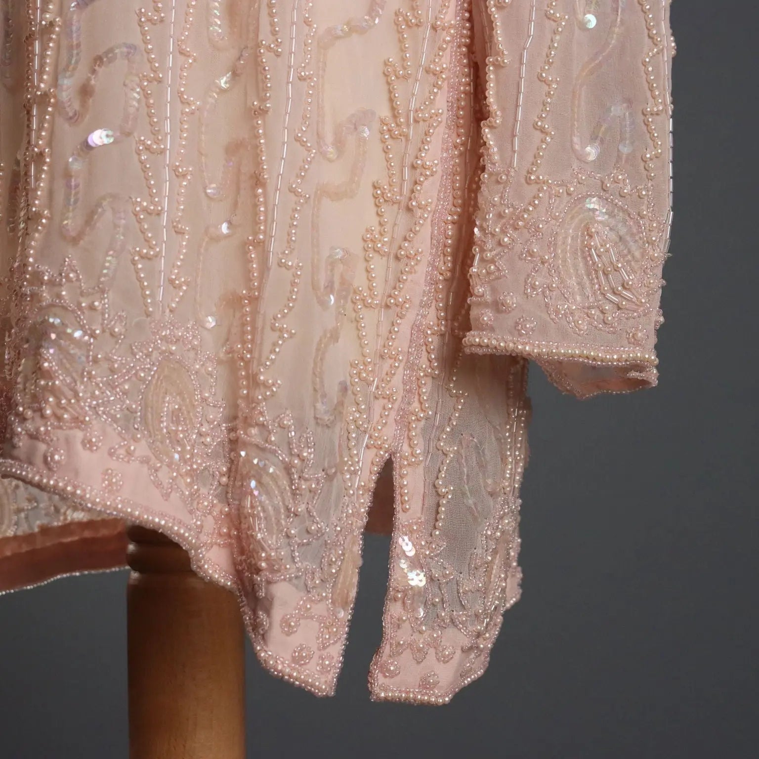 Vintage Pink Shirt Embroidered Silk UK Size 14 Italy 1980s