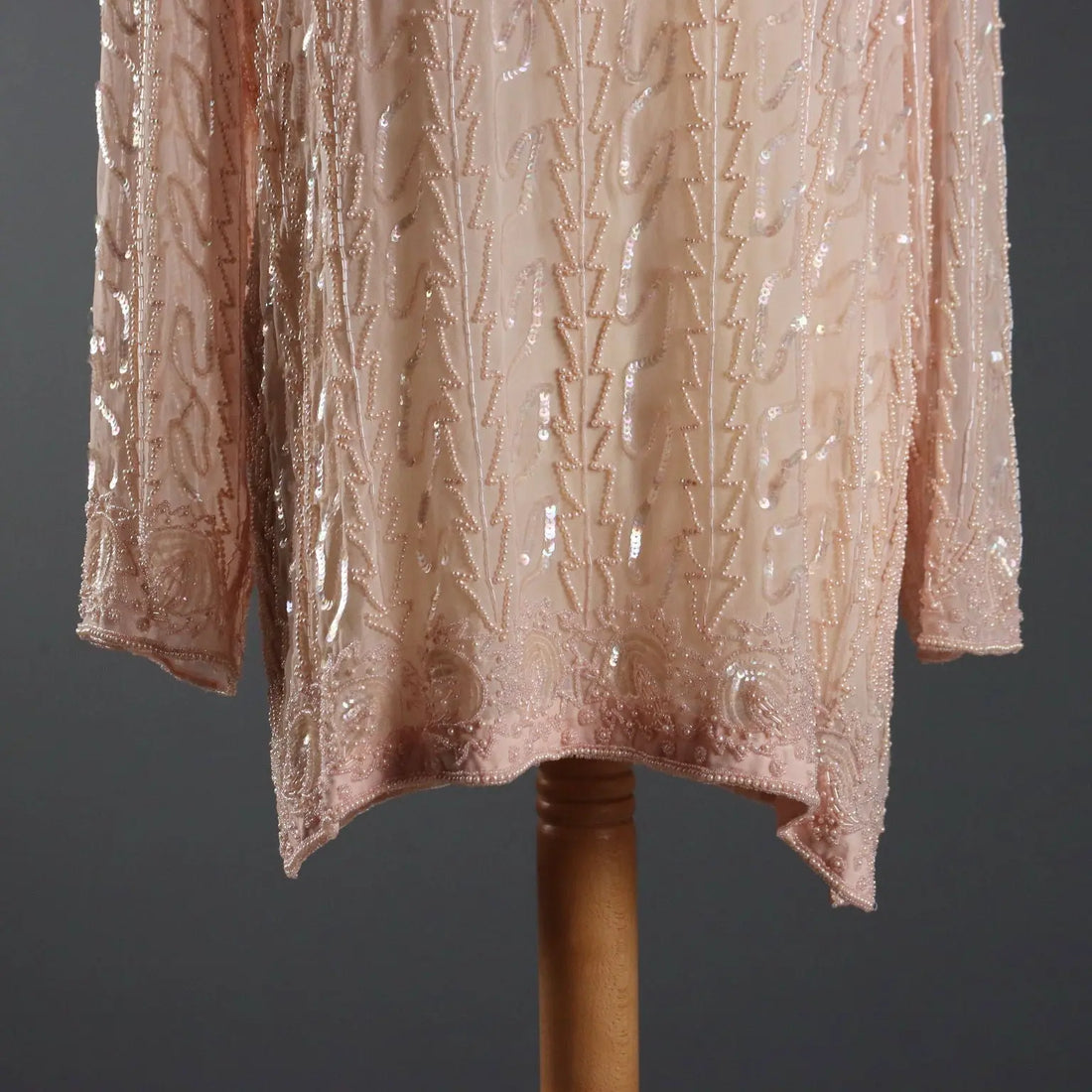 Vintage Pink Shirt Embroidered Silk UK Size 14 Italy 1980s