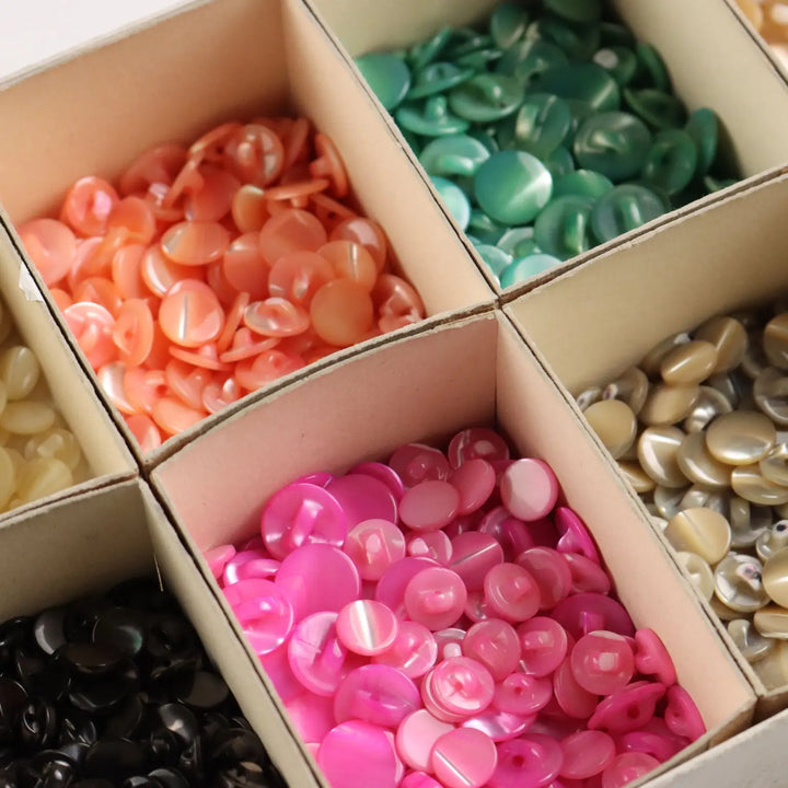 Vintage Buttons Mother of Pearl Various Colours Italy 1980s