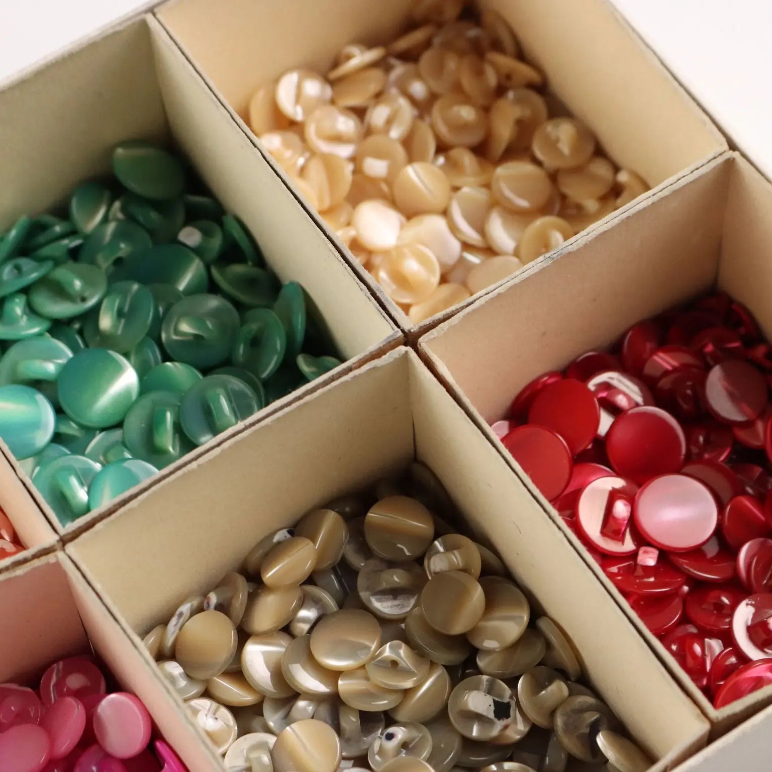 Vintage Buttons Mother of Pearl Various Colours Italy 1980s