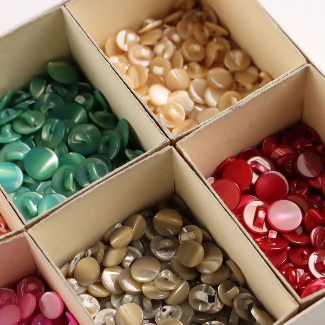 Vintage Buttons Mother of Pearl Various Colours Italy 1980s