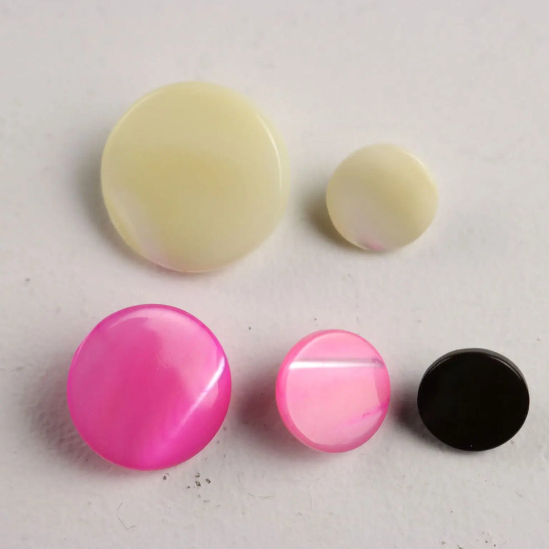 Vintage Buttons Mother of Pearl Various Colours Italy 1980s