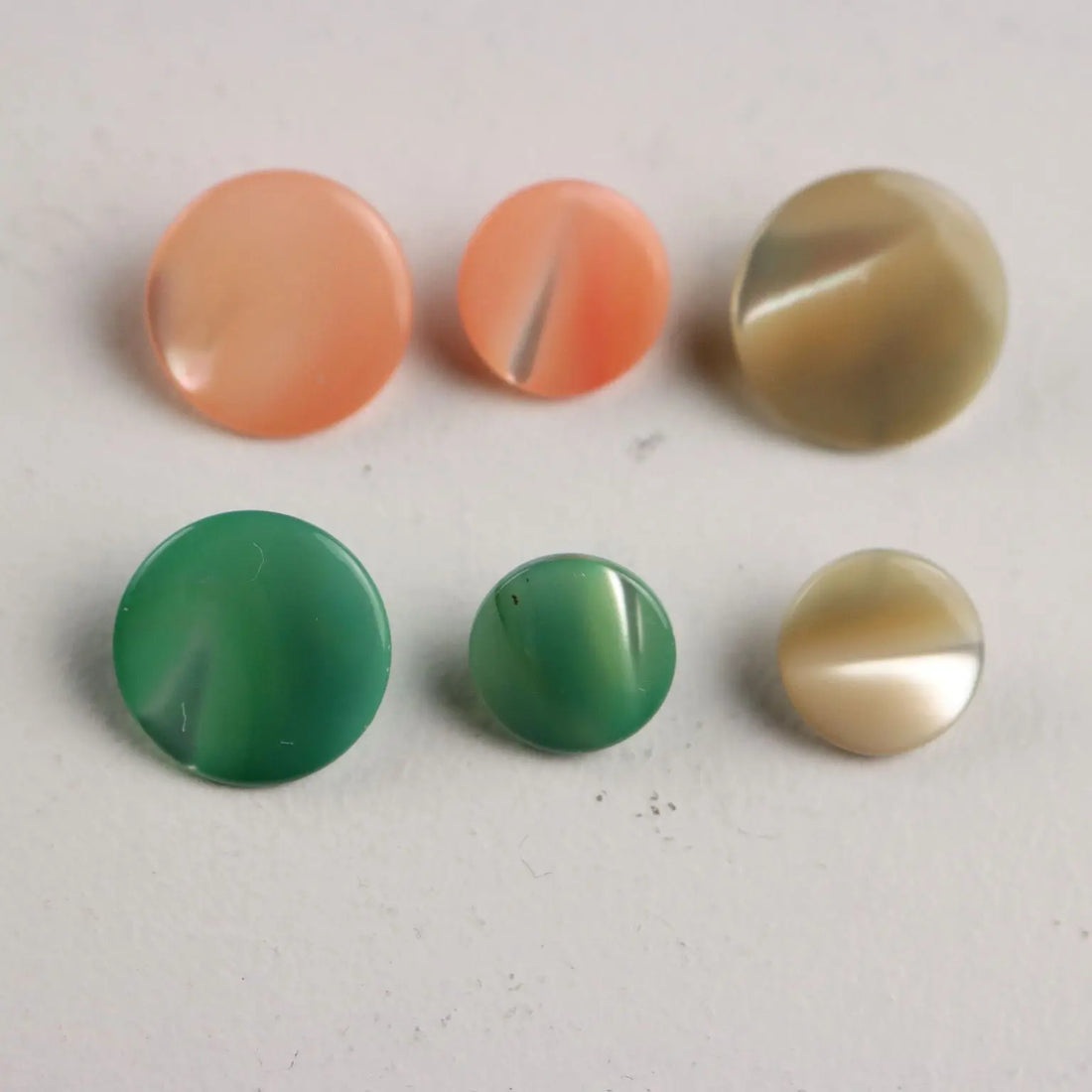 Vintage Buttons Mother of Pearl Various Colours Italy 1980s
