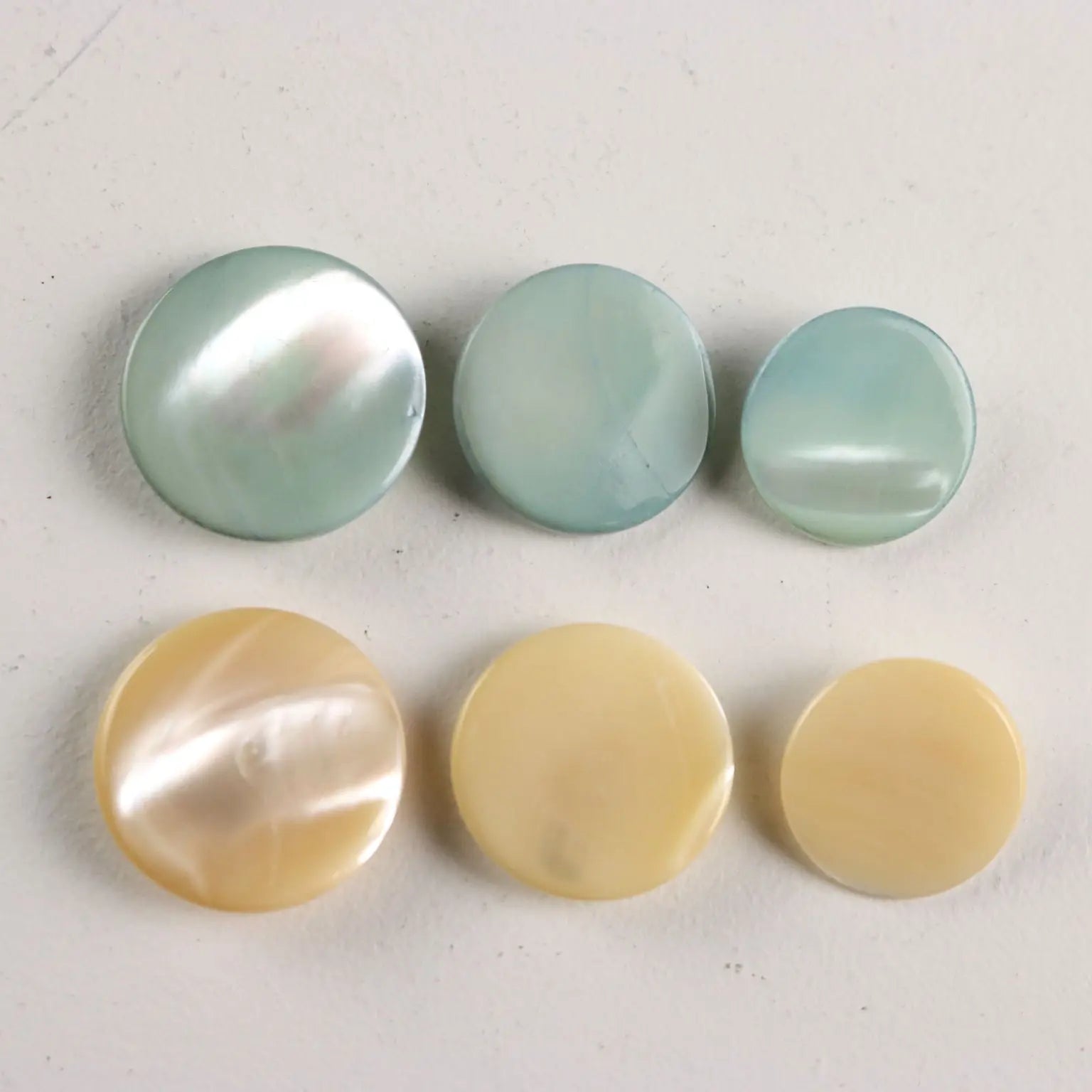 Vintage Buttons Mother of Pearl Various Colours 1980s-90s
