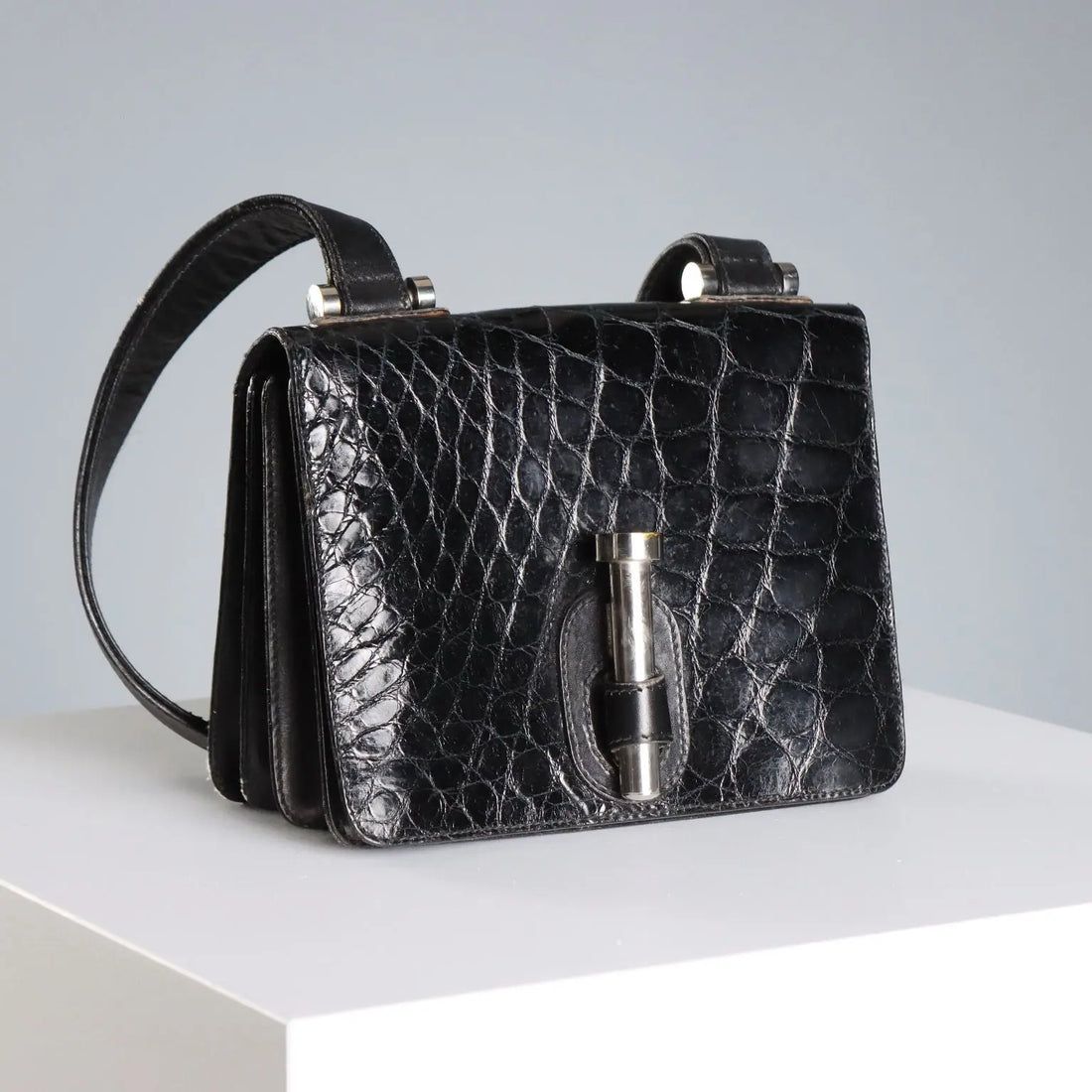 Gherardini Vintage Bag Crocodile Print Italy 1950s-1960s