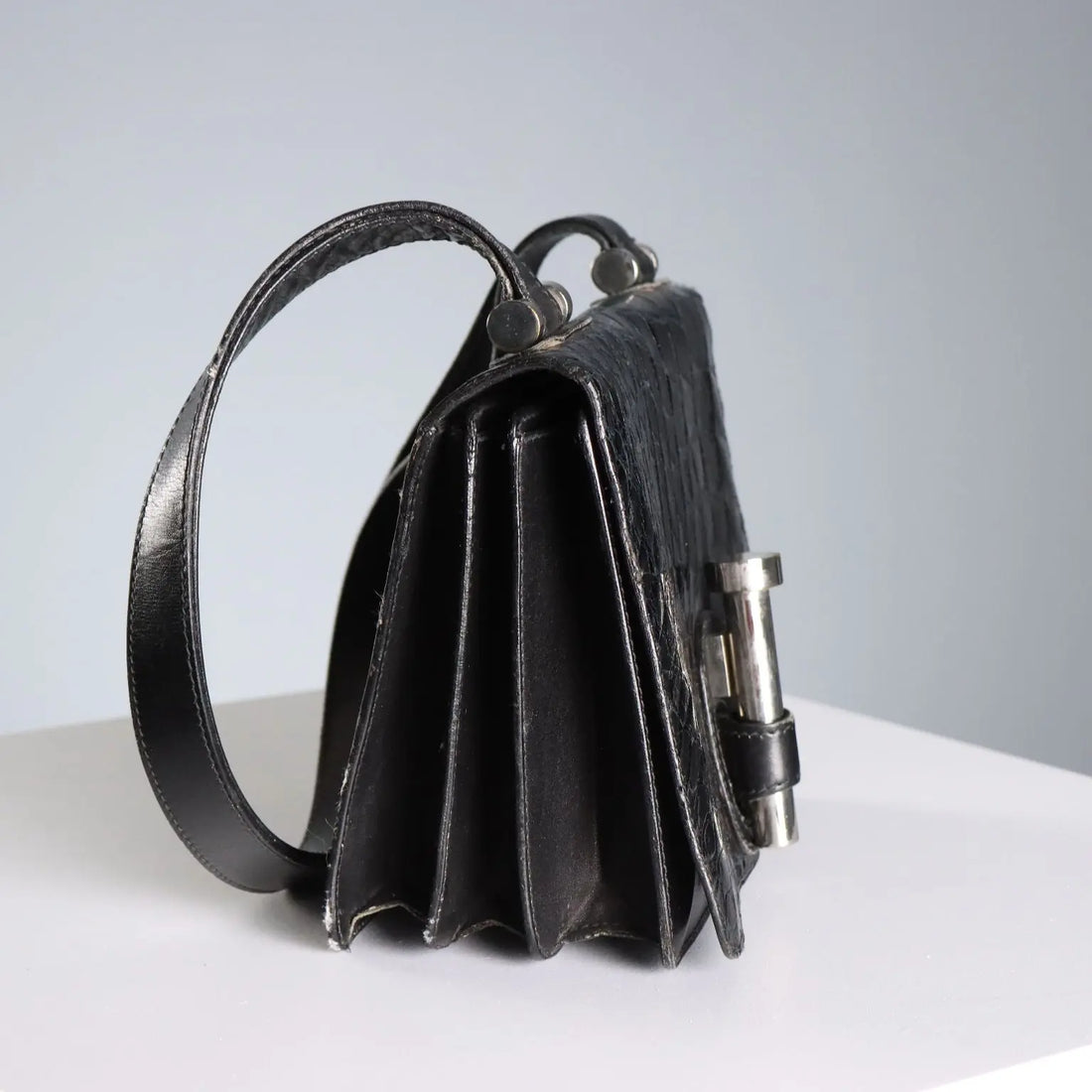 Gherardini Vintage Bag Crocodile Print Italy 1950s-1960s
