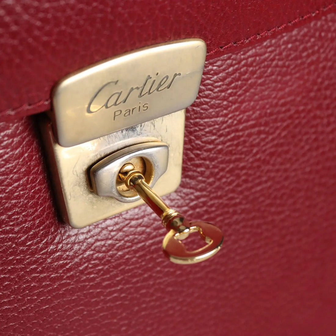 Cartier Vintage Briefcase Burgundy Leather France 1980s
