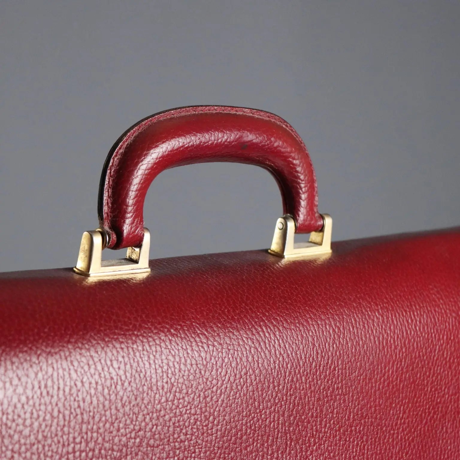 Cartier Vintage Briefcase Burgundy Leather France 1980s