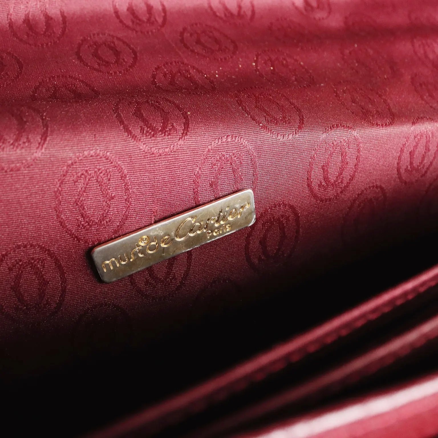 Cartier Vintage Briefcase Burgundy Leather France 1980s