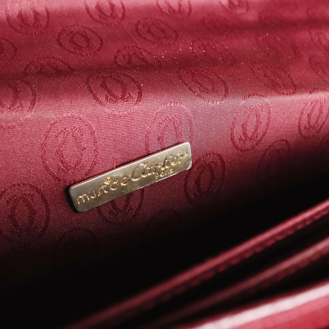 Cartier Vintage Briefcase Burgundy Leather France 1980s