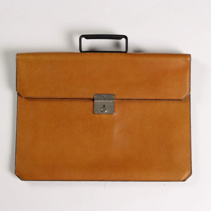 Valextra Vintage Briefcase Leather Italy 1990s