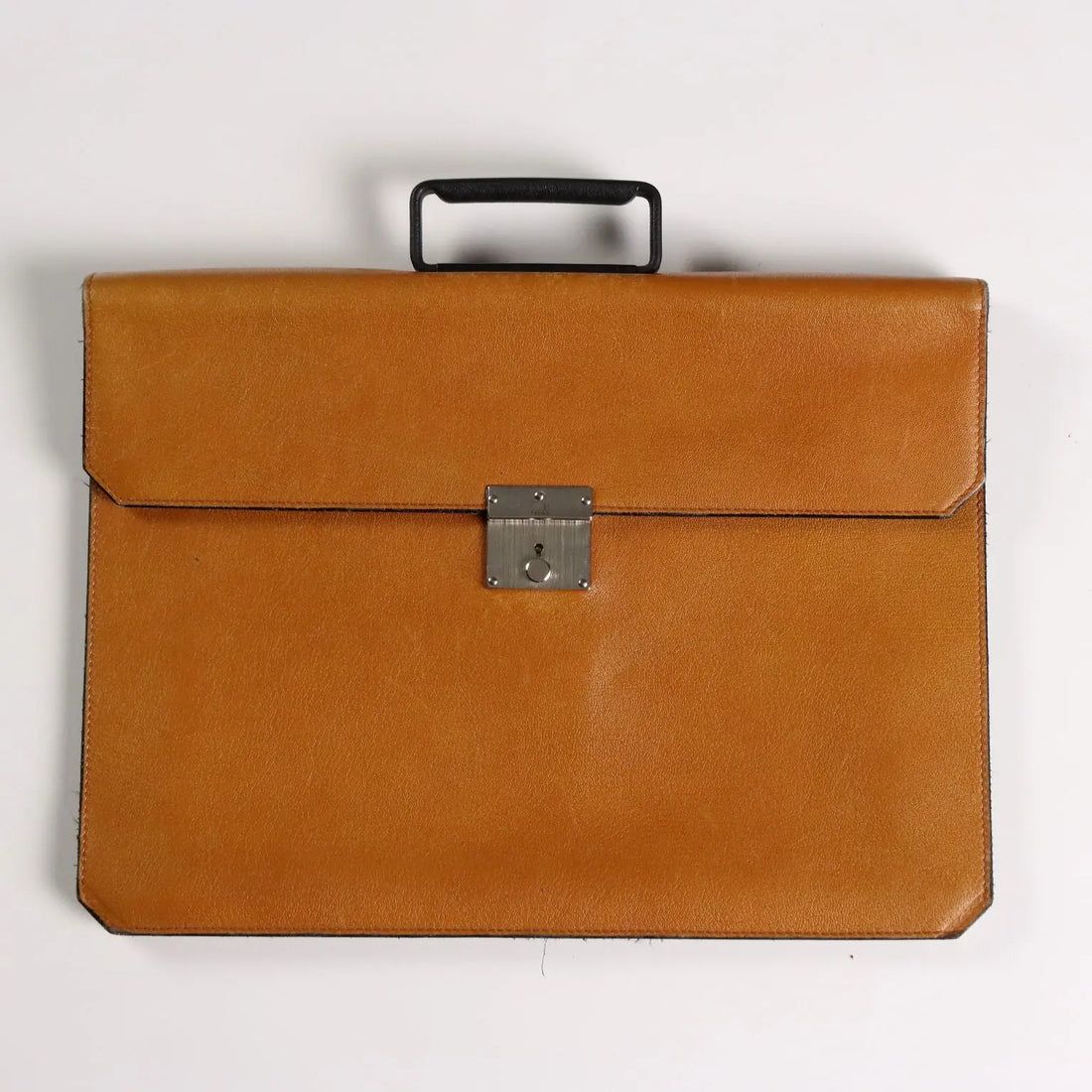 Valextra Vintage Briefcase Leather Italy 1990s