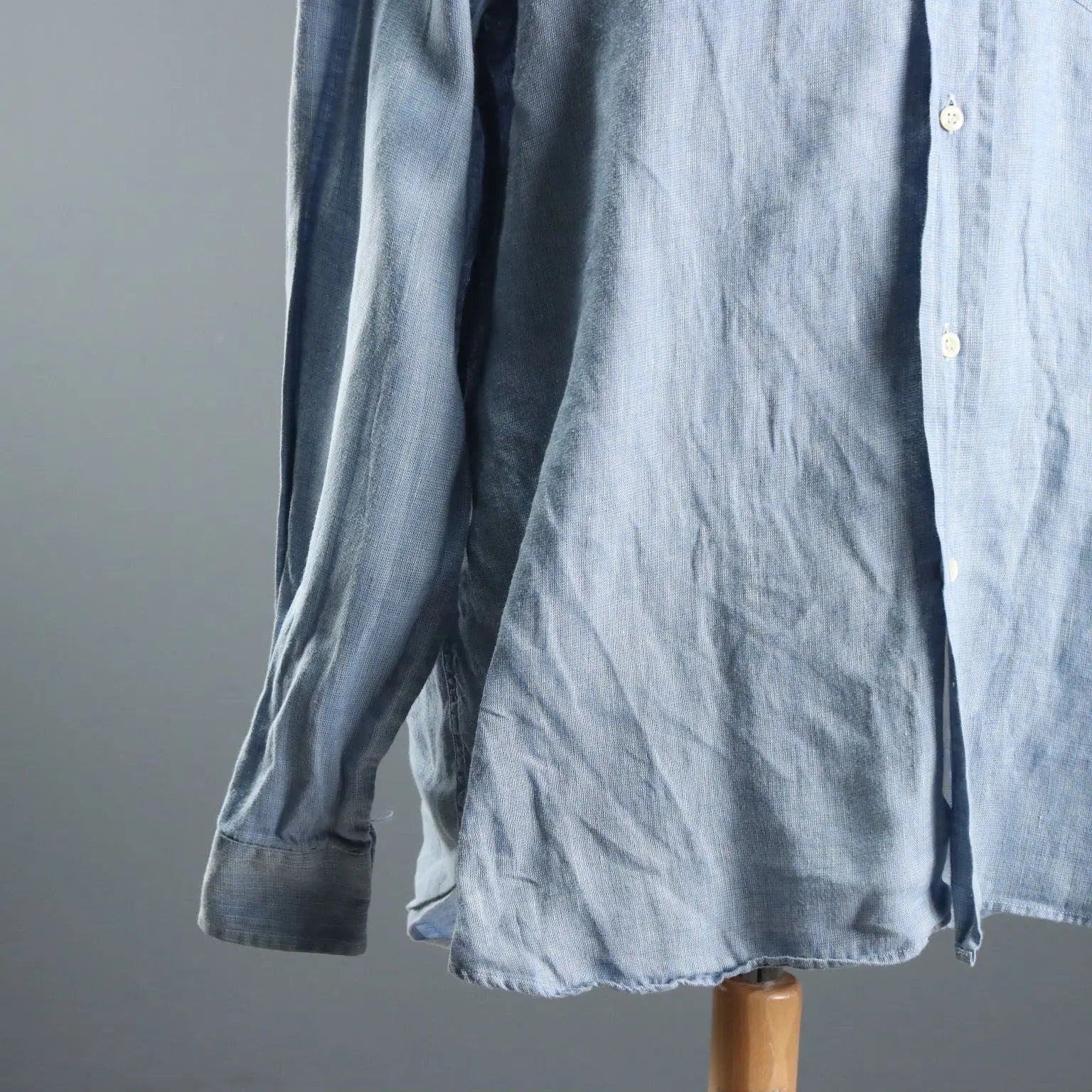 Fendi Vintage Men's Shirt Linen UK Size 42 Italy 1980s-1990s