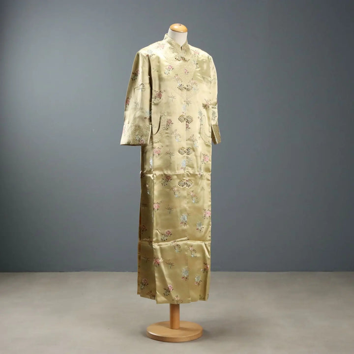 Peony Brand Vintage Overcoat Satin UK Size 10/12 China 1960s-70s