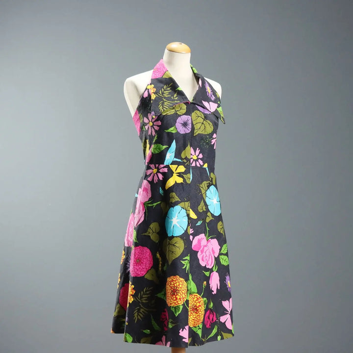 Tito Sport Vintage Floral Dress UK Size 12 Italy 1970s