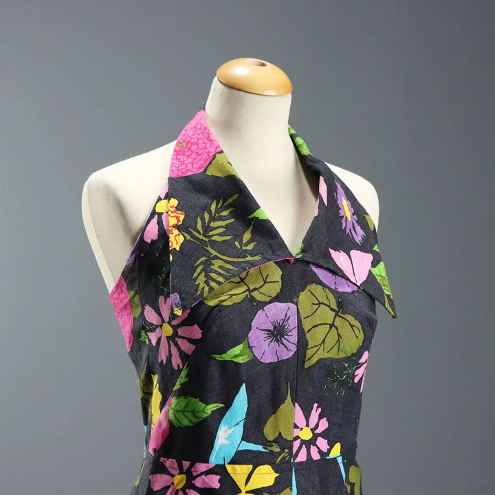 Tito Sport Vintage Floral Dress UK Size 12 Italy 1970s