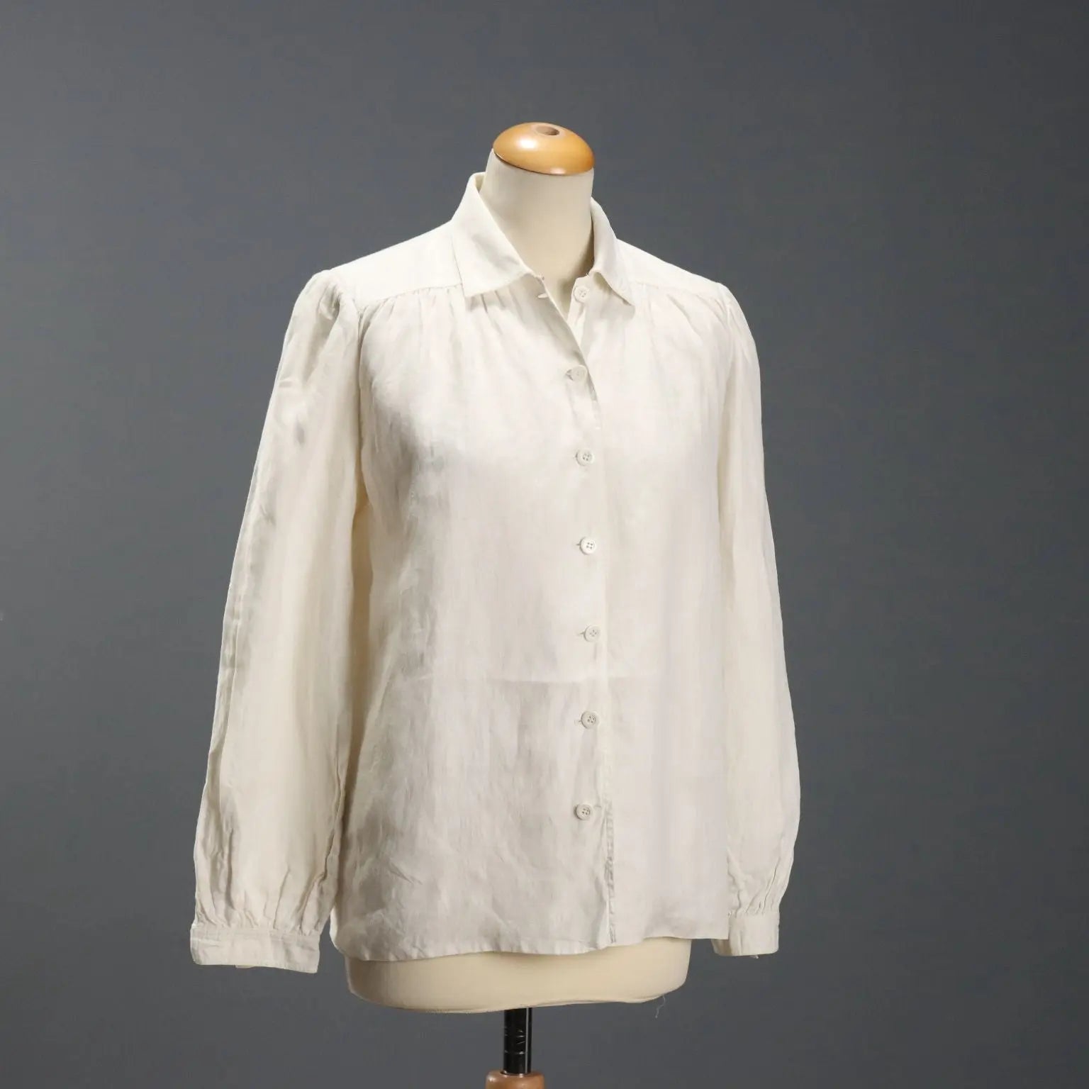 Valentino Vintage Shirt Linen UK Size 12 Italy 1970s-1980s