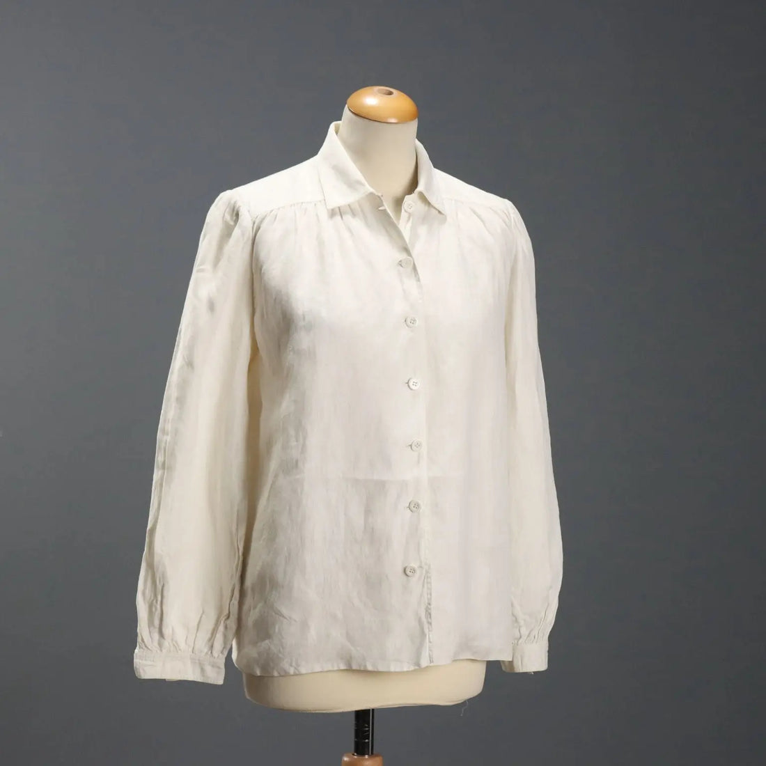 Valentino Vintage Shirt Linen UK Size 12 Italy 1970s-1980s