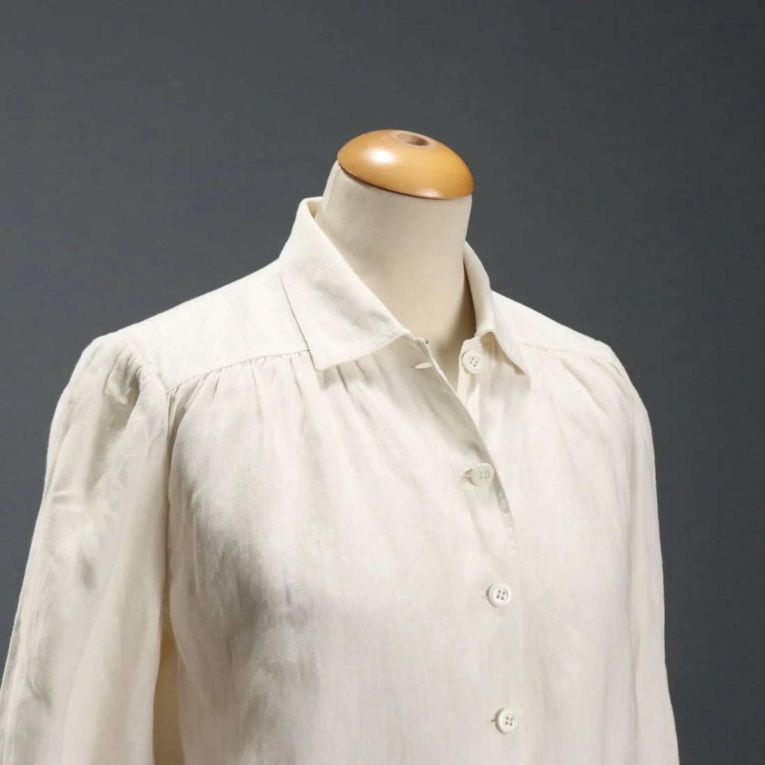 Valentino Vintage Shirt Linen UK Size 12 Italy 1970s-1980s