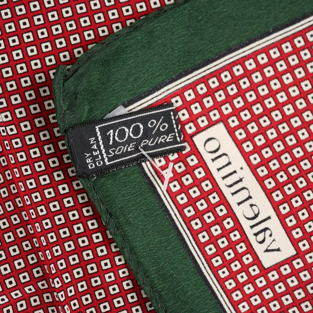 Vintage Valentino Scarf Silk Geometric Pattern Italy 1980s