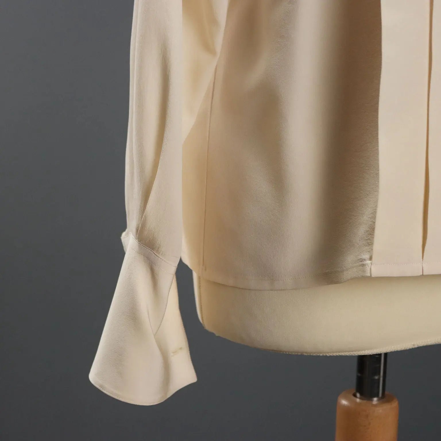Chanel Vintage Silk Shirt UK Size 14 France 1980s-1990s
