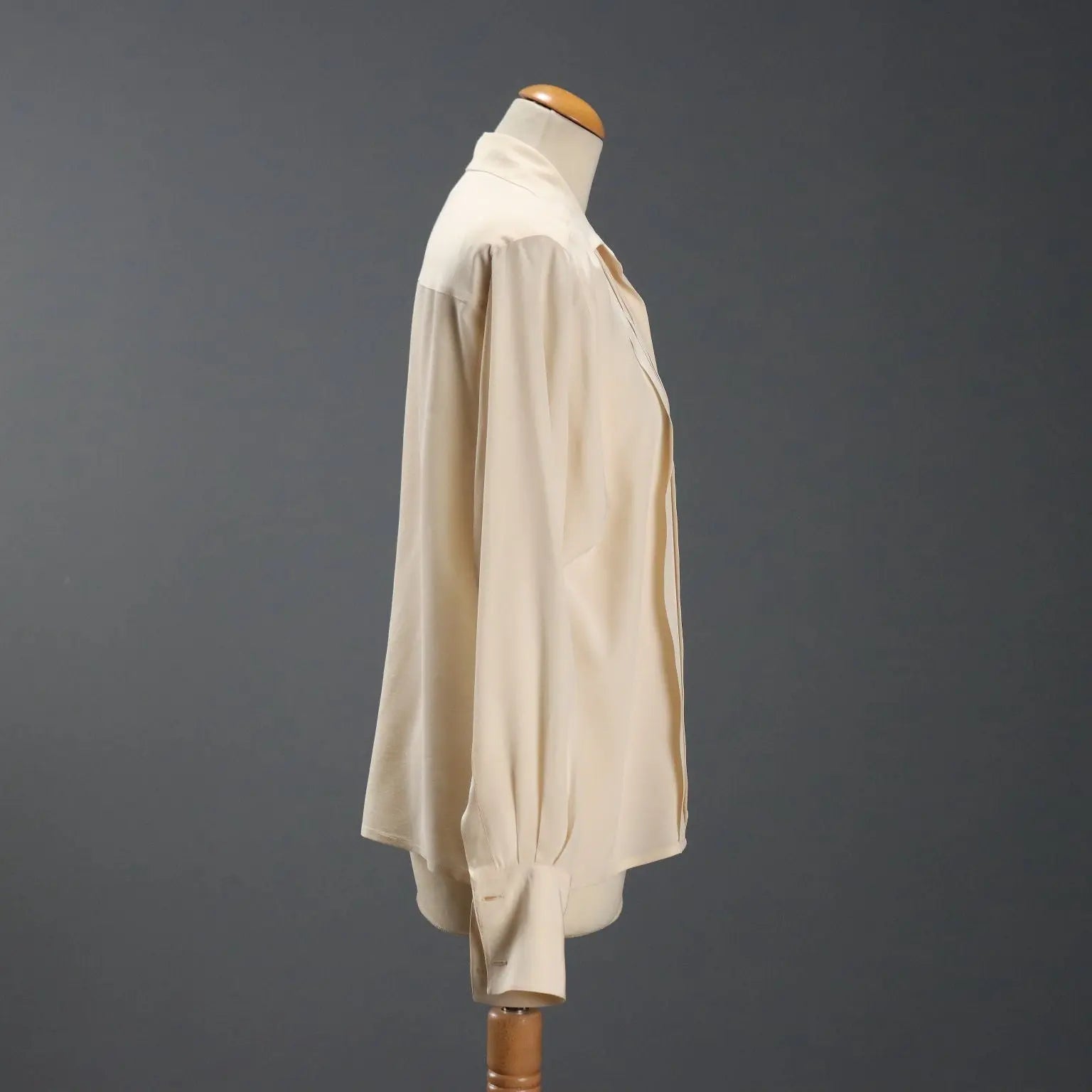 Chanel Vintage Silk Shirt UK Size 14 France 1980s-1990s