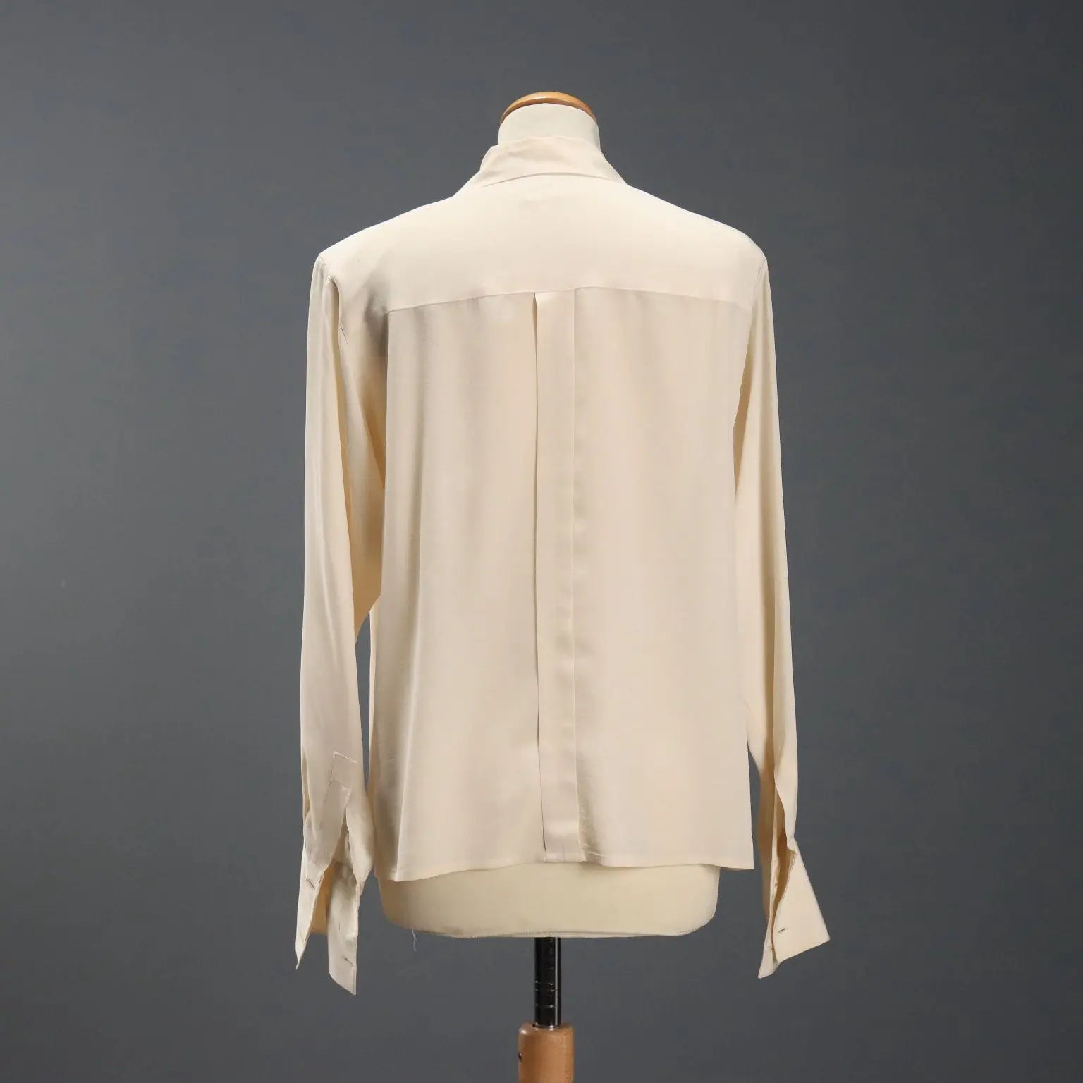 Chanel Vintage Silk Shirt UK Size 14 France 1980s-1990s