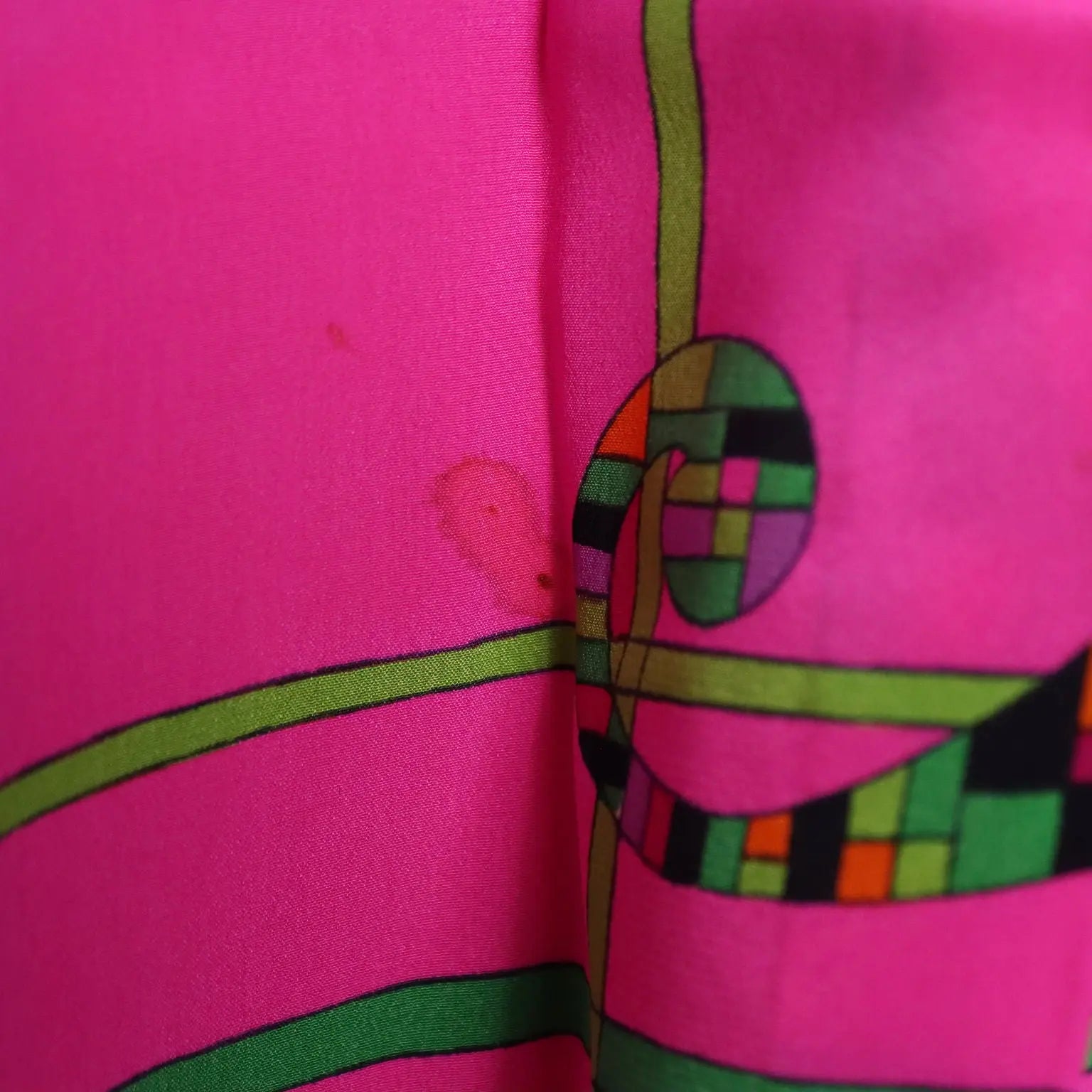 Vintage Eclat Suit Silk Geometric Pattern UK Size 14 Italy 1970s
