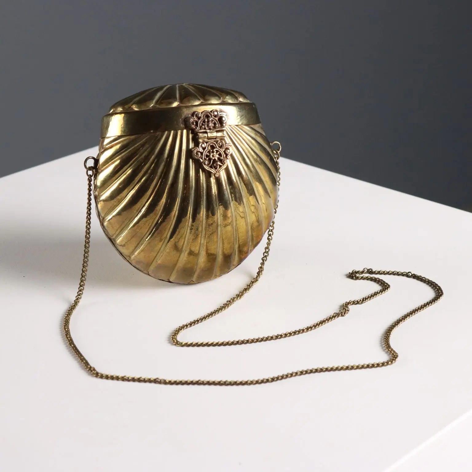 Vintage Evening Bag Sheeth Metal Velvet 1930s-1940s