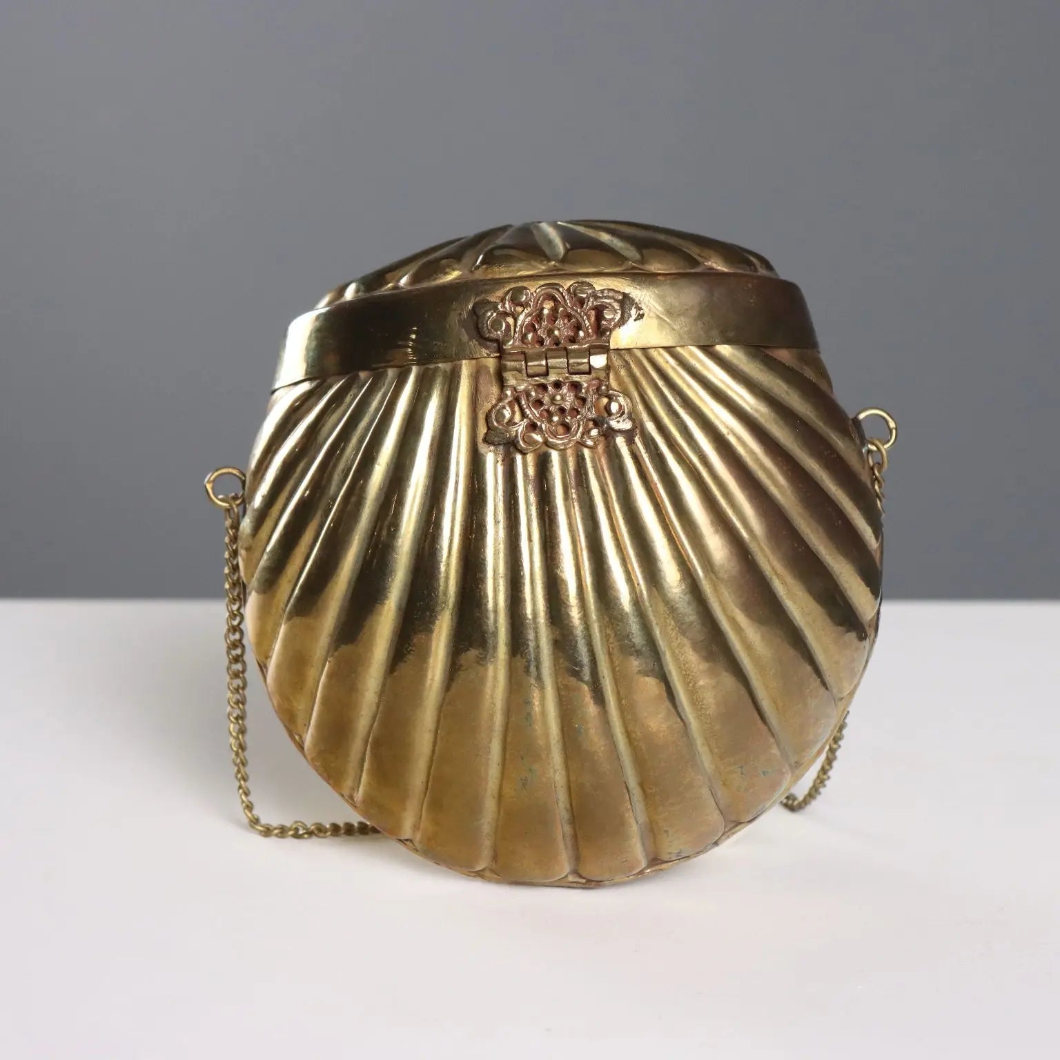 Vintage Evening Bag Sheeth Metal Velvet 1930s-1940s