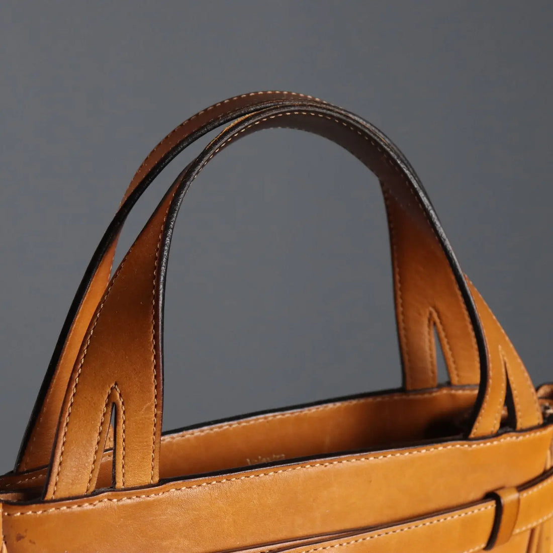 Valextra Cube Bag Vintage Canvas Leather Italy 1980s-1990s