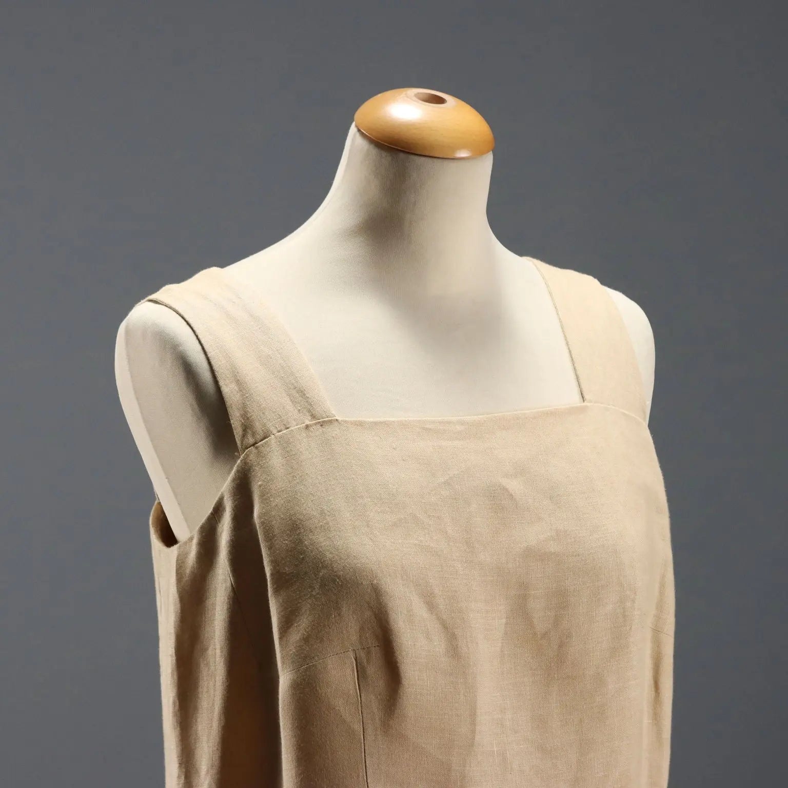 Vintage Dress Ecrù Linen UK Size 14 Italy 1950s-1960s